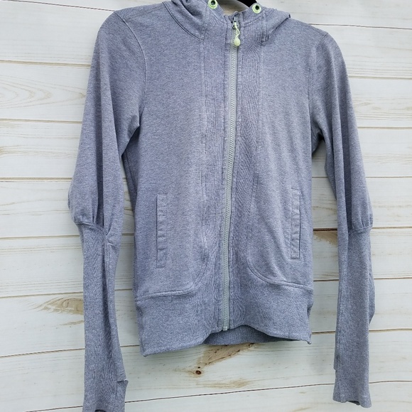 lululemon athletica Jackets & Blazers - Lululemon full-zip hoodie jacket 4 fitted grey